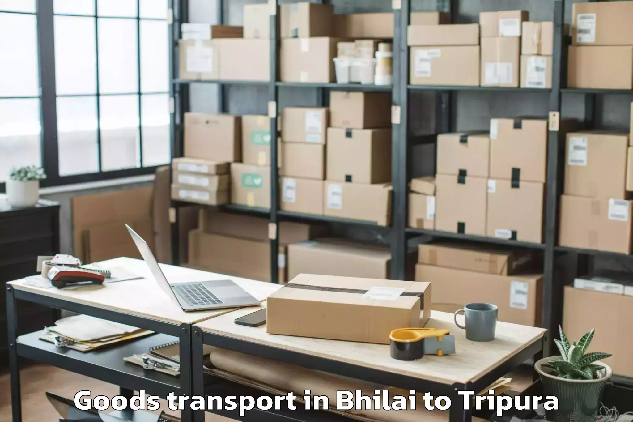 Trusted Bhilai to Gournagar Goods Transport